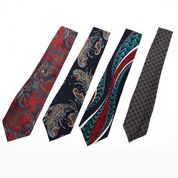 Oscar De La Renta 100% Silk Necktie Ties Lot of 4 - Picture 2 of 6